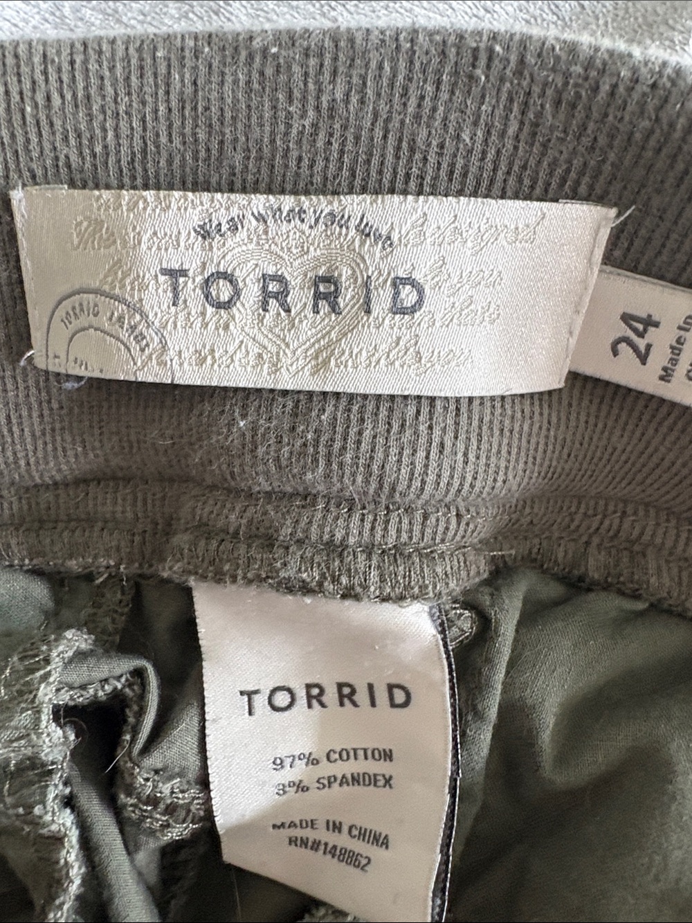 Torrid Olive Green Drawstring Jogger - Picture 5 of 5